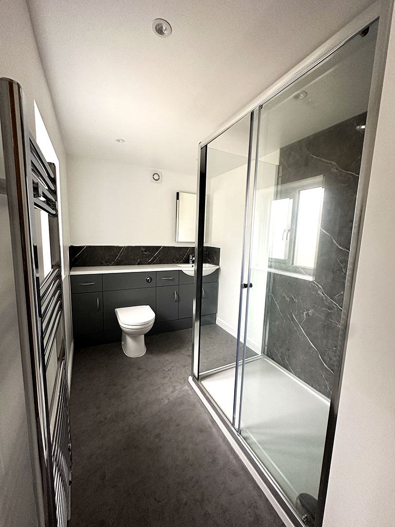 Bathroom Extension refurbishment Toilet and shower room of home refurbishment