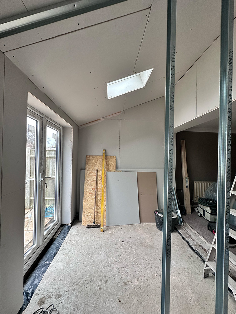 Living room extension progress 1